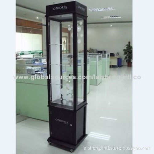 Wooden Sunglasses Display Stand with Detachable 4-sides Logo Signage on Top